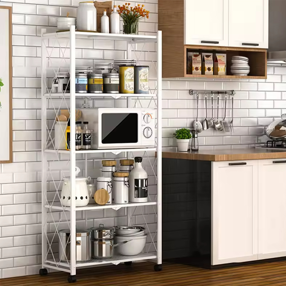 Large Capacity Foldable Multilayer Storage Racks for Home