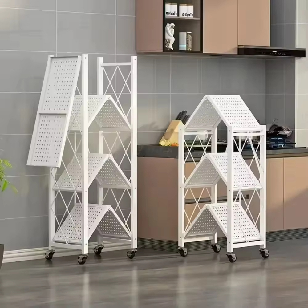 Large Capacity Foldable Multilayer Storage Racks for Home