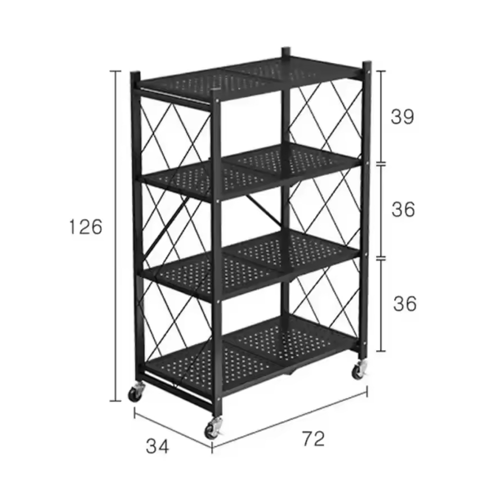 Large Capacity Foldable Multilayer Storage Racks for Home