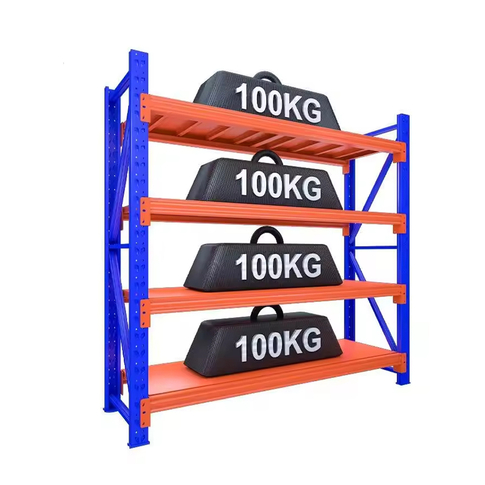 4 Layer Adjustable Light-Duty Warehouse Storage Rack for Offices Retail Home Environments