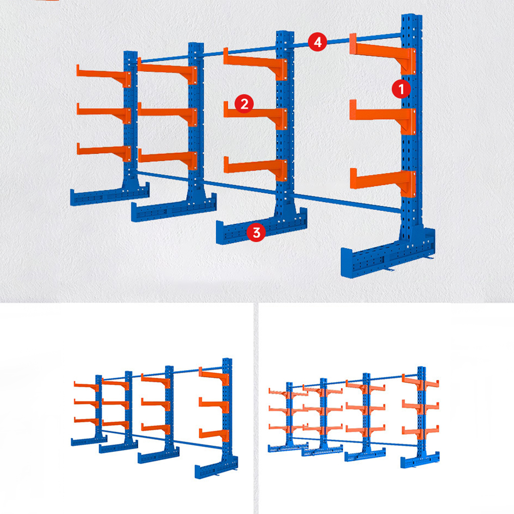 Heavy-duty Industrial Warehouse Storage Cantilever Shelf Rack